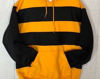 Bumble Bee Hooded Sweatshirt Bee Hoodie Yellow With Black