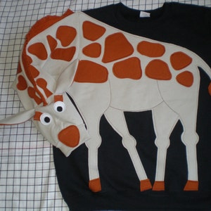 GIRAFFE sweatshirt, giraffe sweater, giraffe jumper Custom to your size and color