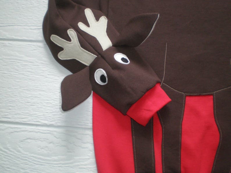Reindeer sweatshirt, Deer sweatshirt, deer shirt, Ugly Christmas sweater, Christmas sweatshirt, Holiday shirt, adult unisex sizes image 2