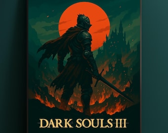Dark Souls Poster | Soulslike Wall Art | Gamer Room Decor - Digital Download