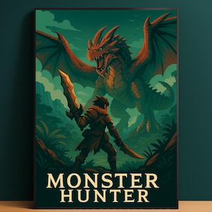 Monster hunter poster - Etsy 日本