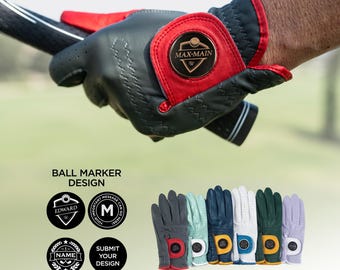 Personalized Golf Glove, Custom Leather, Monogrammed Gift for Men