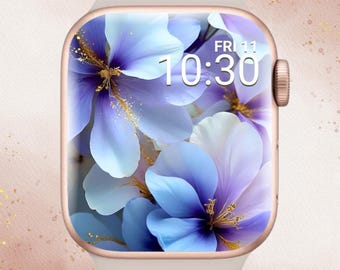 Gorgeous Purple Flower Apple Watch Wallpaper, Aesthetic Floral Apple Watch Face, Spring Apple Watch Wallpaper, Elegant Floral Apple Watch