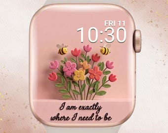 Positive Affirmation Apple Watch Wallpaper, Positive Quote Apple Watch Face, Positivity Apple Watch, 3D Spring Apple Watch, 3D Spring Watch
