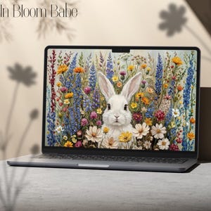 Fondo de pantalla de Pascua para portátil, fondo de pantalla de Pascua para computadora, fondo de pantalla de Pascua para MacBook, fondo de pantalla de conejito para portátil, fondo de pantalla de conejito para MacBook, fondo de pantalla de primavera para portátil