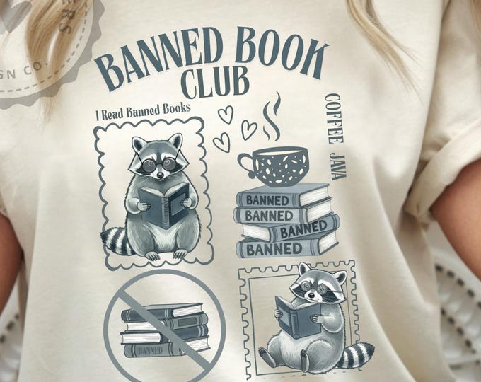 Banned Book Club T-Shirt Sublimations PNG, Bookish Shirt, Reading Shirt, Gifts for Readers, Banned Books Shirt