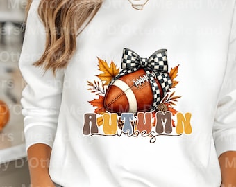 Football BOHO PNG: Football, Sunflowers,  Coquette Bow (Digital Download) for T-Shirts and Sweatshirts