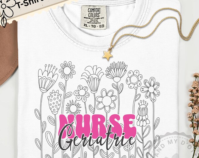 Nurse Seamless Tumbler Wrap & PNG | Floral Line Art Nurse Design | 20oz Skinny Wrap | Digital Download