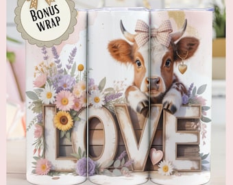 Highland Cow Seamless Tumbler Wrap PNG – Cottagecore Grannycore | Seamless 20oz Skinny  Wrap - Digital Download for Crafters and POD sellers