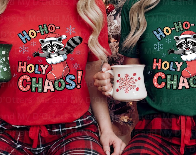 Retro Raccoon Christmas PNG | Holiday Stocking Raccoon Sublimation Design Digital Download