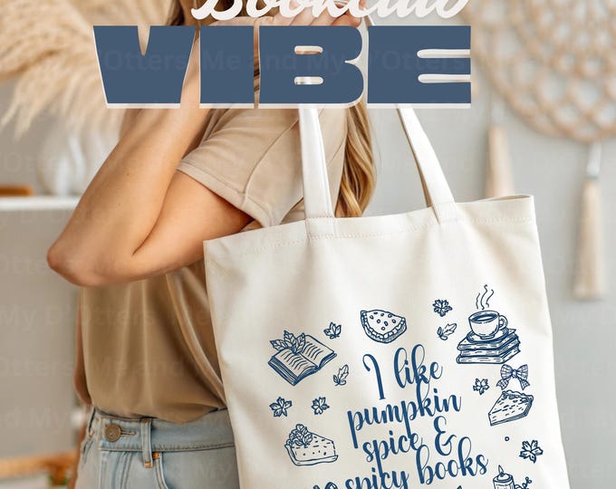 Pumpkin Spice & Spicy Books PNG Fall Doodle Collage, a Sublimation Design for those who adore all things pumpkin spice.