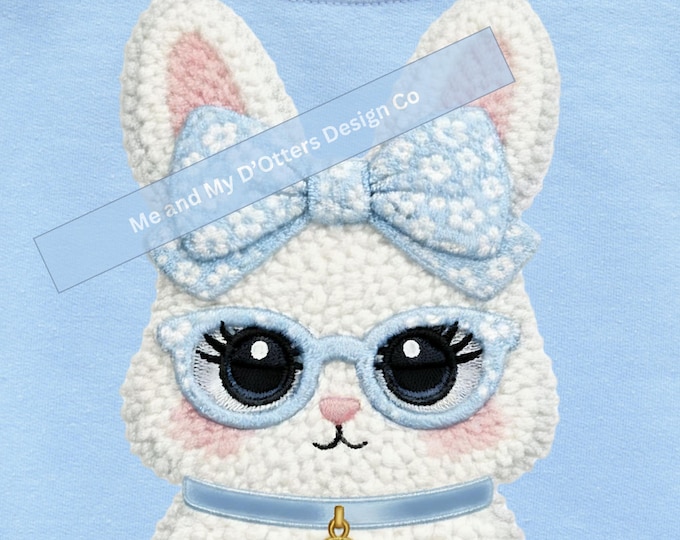 Trending Coquette Bunny PNG | Faux Yarn Cottagecore Sublimation, Easter Bunny - Spring Sublimation Design, Digital Download