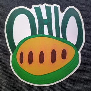 Ohio Pawpaw Sticker Matte Finish 3&quot; x 3&quot; Group of Pawpaw&#39;s Paw Paw