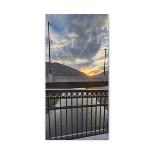 Sunset Bridge Passage Canvas Print, Wall Art, Home Decor, Gift for Nature Lovers, Modern Artwork, Landscape Decor