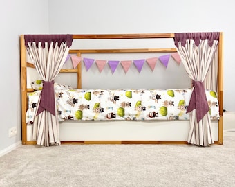 Curtains for Ikea Kura bed, House bed curtains,  Kura curtains, Bunk bed curtains, House bed canopy, Ikea Kura Hack