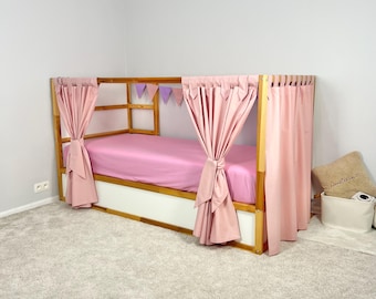 Curtains for Ikea Kura bed, House bed curtains,  Kura curtains, Bunk bed curtains, House bed canopy, Ikea Kura Hack