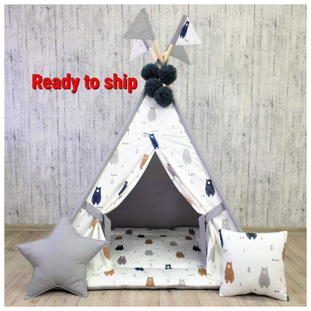 Tente Princesse Tente de Jeu pour Enfants Château pour Filles Maisonnette Tente pour Enfants Jeux Intérieurs Extérieurs 51.2 x 39 Po