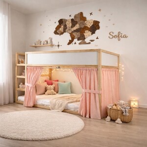 Muslin Curtains for IKEA KURA Bed image 1