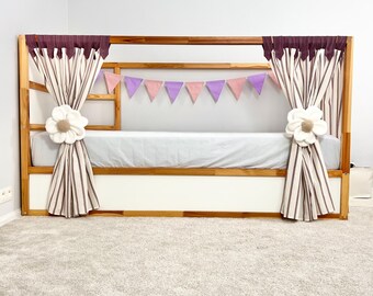 Curtains for Ikea Kura bed, House bed curtains,  Kura curtains, Bunk bed curtains, House bed canopy, Ikea Kura Hack