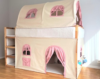 IKEA KURA 二段ベッドテント、子供用ベッドテント - ツインベッド