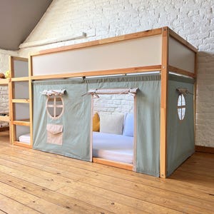 Tende da letto IKEA KURA, tende da gioco personalizzate in cotone per letti a soppalco