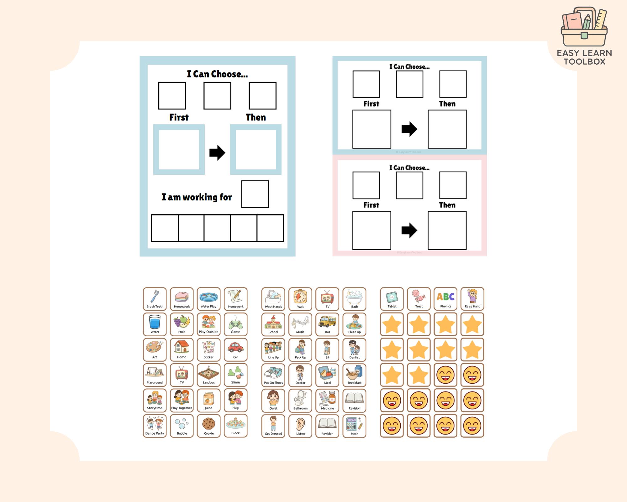 First Then Board | Visual Schedule for Autism ADHD | Daily Routine ...