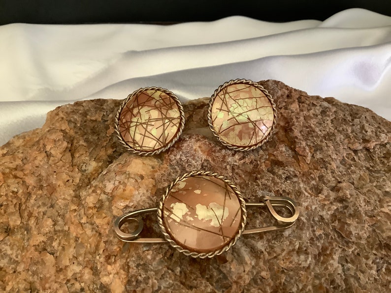 OOAK Vintage Art Deco Ladies Cufflinks and Skirt or Dress Pin Set