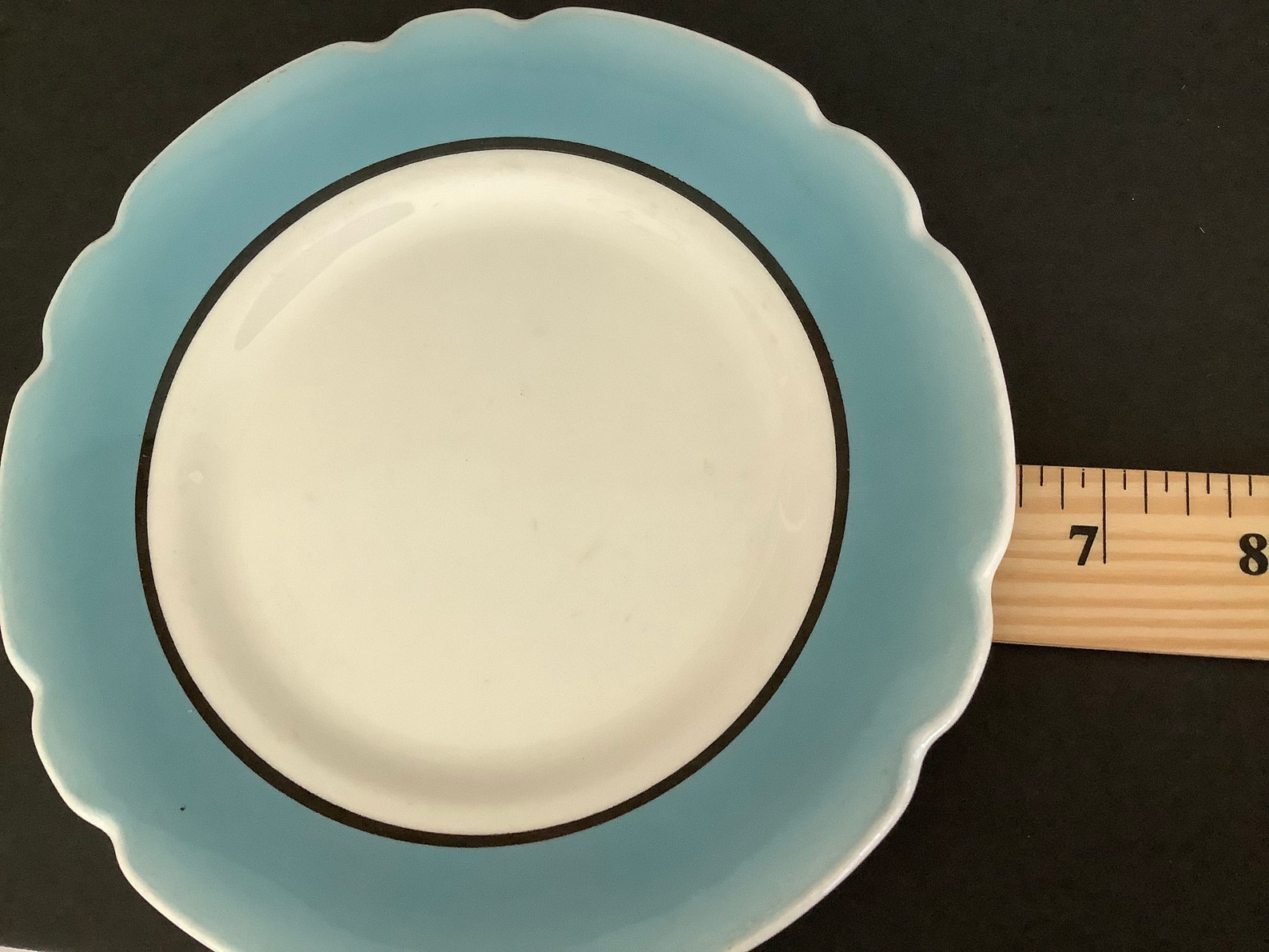 Walker China Vitrified Turquoise and Black Restaurant Ware Etsy