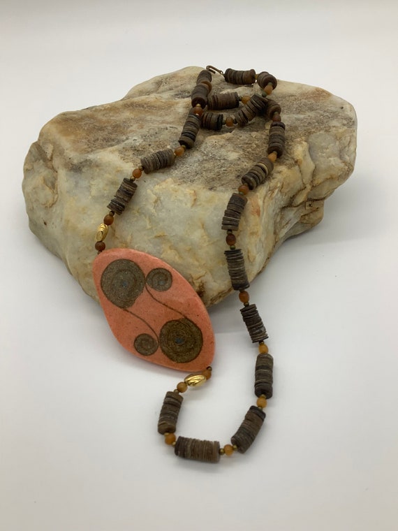 Chunky Wood Bead Necklace For Men & Women - Ethnic Natural Wooden Chain, Hip Hop Statement Jewelry - View #12