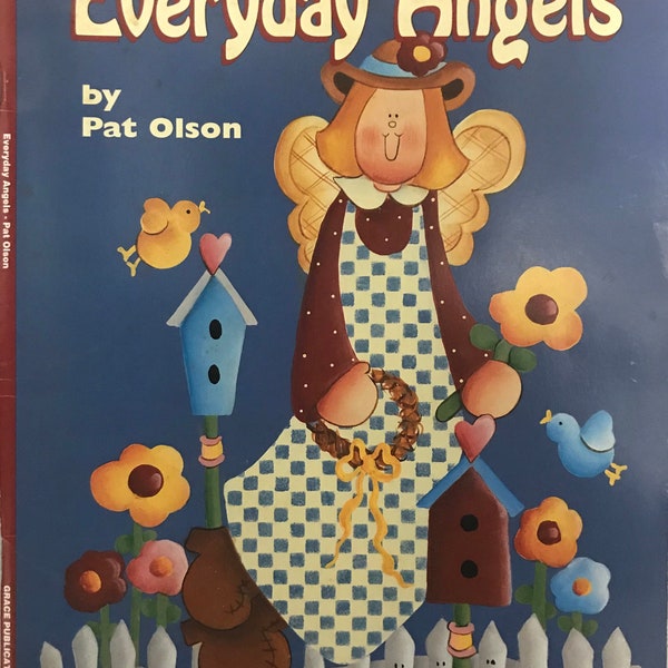 Everyday Angels Painting Pattern Book By Pat Olson, Vintage Tole Painting Books, Ready To Ship