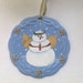 Hand Painted Porcelain Snow Angel Christmas Ornament, Cottage Christmas