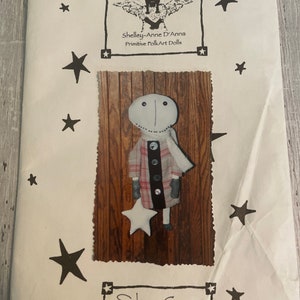 Will O The Wisp Starr Snowman PATTERN, Vintage Uncut Paper Pattern, PrimitiveSnowman Pattern