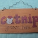 Primitive Wooden Cat Lover Sign- Hand Painted Red With Catnip Quote