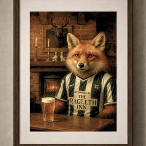 Dog/Animal from Photo Pub Wall Art Custom A3 Portrait - Pet Artwork set in a Cosy British Pub | Personalised Dog Art | Unique Gift