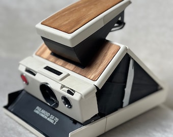 Polaroid SX-70 Land Camera Model 2 - New Wood Skin, GUARANTEED WORKING