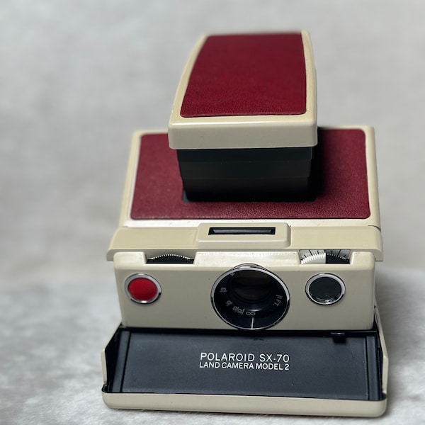 Polaroid SX-70 Land Camera Model 2 - New Red Leather Skin, GUARANTEED WORKING
