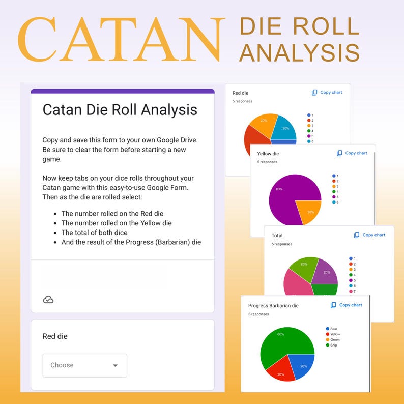 Catan Board Game - Die Roll Tracker and Analysis (google Form) - Etsy