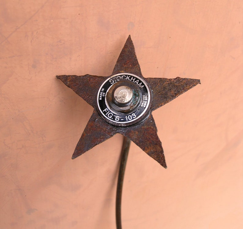 17 5 Tall Texas Star Flower Metal Flower Planter Porch Etsy