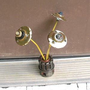 Metal Flower Bouquet:  repurposed hardware, Industrial Salvaged Art