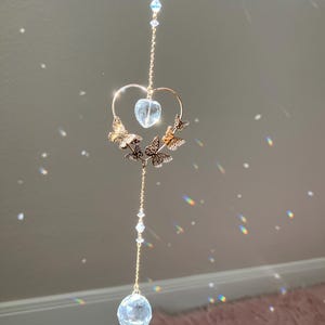 Suncatcher, sun catcher, crystal, window crystal, hanging crystal, light catcher, wind chime, rainbow maker, gift, dreamcatcher