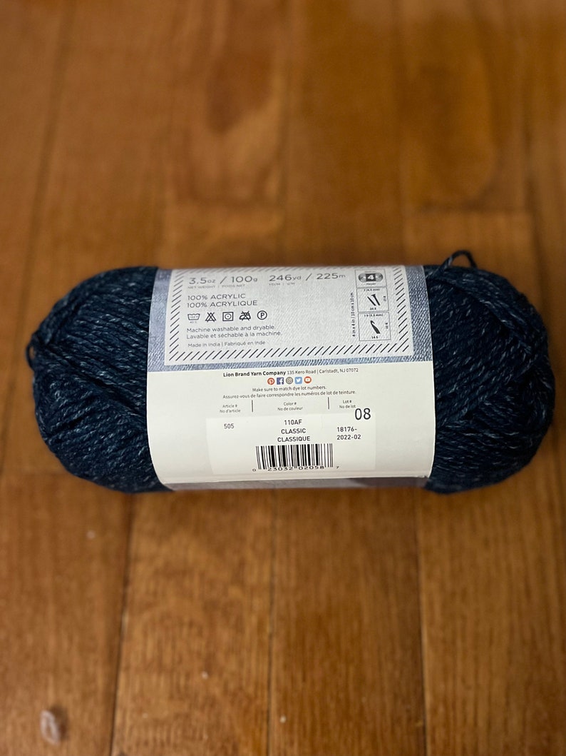 Lion Brand Jeans Yarn Etsy