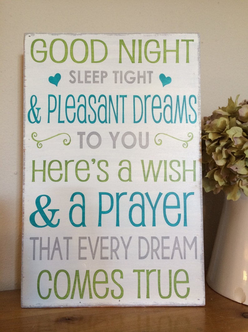 Good Night Sleep Tight And Pleasant Dreams... Choose your Etsy