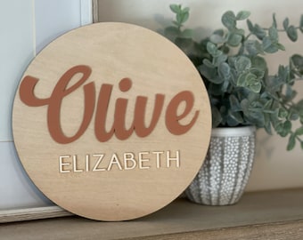 Baby Announcement Sign With Birth Stats | Wood Sign for Name Reveal | Baby Name Reveal | Personalized Baby Name Sign | Sign For Hospital