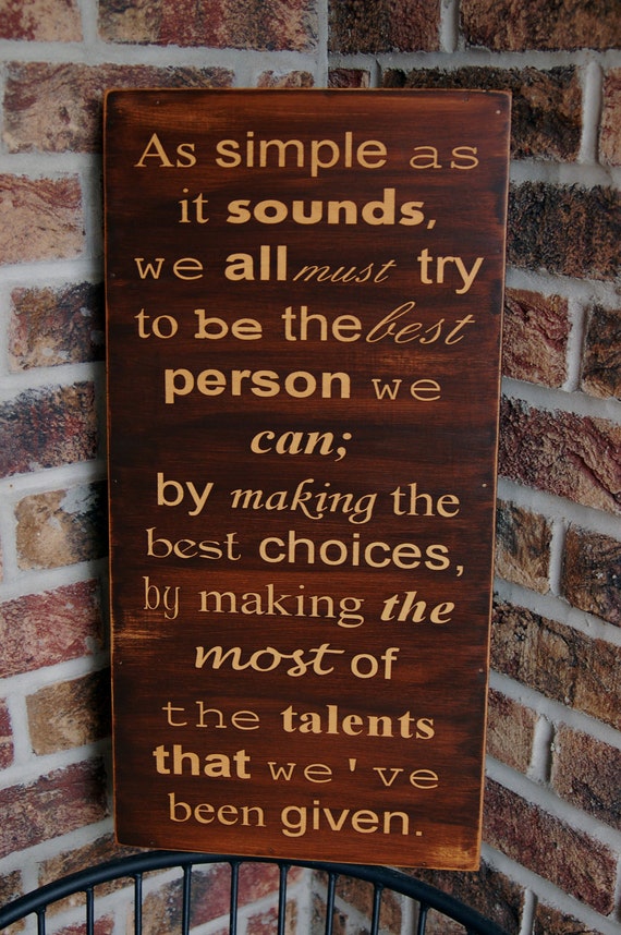 Items similar to Motivational quote handcrafted wood sign great