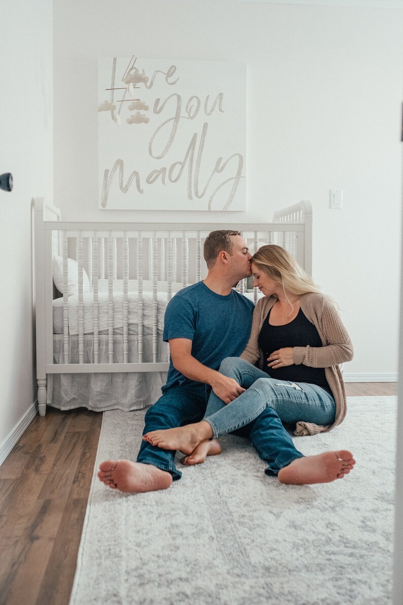 Love You Madly 36x36 Nursery Or Master Bedroom Sign Canvas Style Sign Love Sign Baby Nursery Sign Nursery Signs