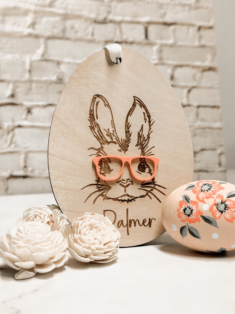 Easter Basket Tag Bunny tag Personalized tag Easter Bunny image 4