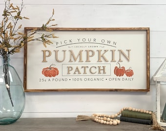 Fall Decor 3D Signs | Pumpkin Patch | Pick your own Pumpkin Patch | Fall Decor | Halloween Decor | 3D Wood Sign