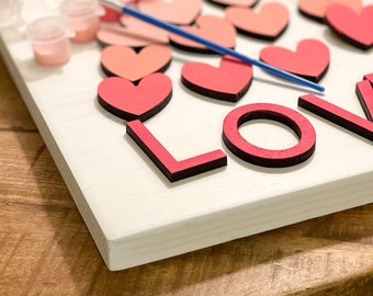 DIY valentine paint kit - Valentine’s Day - kids art project - DIY paint kit - Quick Ship