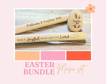 Personalized wooden egg Easter Egg Rhythm Sticks Bible verse personalized Rhythm sticks Easter Gift  Wooden egg keepsake gift personalized