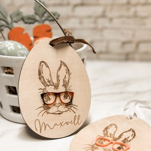 Easter Basket Tag Bunny tag Personalized tag Easter Bunny image 3